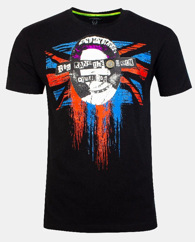 Act Now MENS DOG RAVE THE QUEEN T-SHIRT
