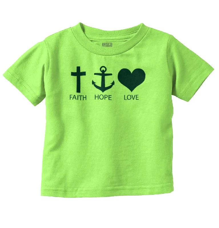 Faith Anchor Love Infant Toddler T Shirt