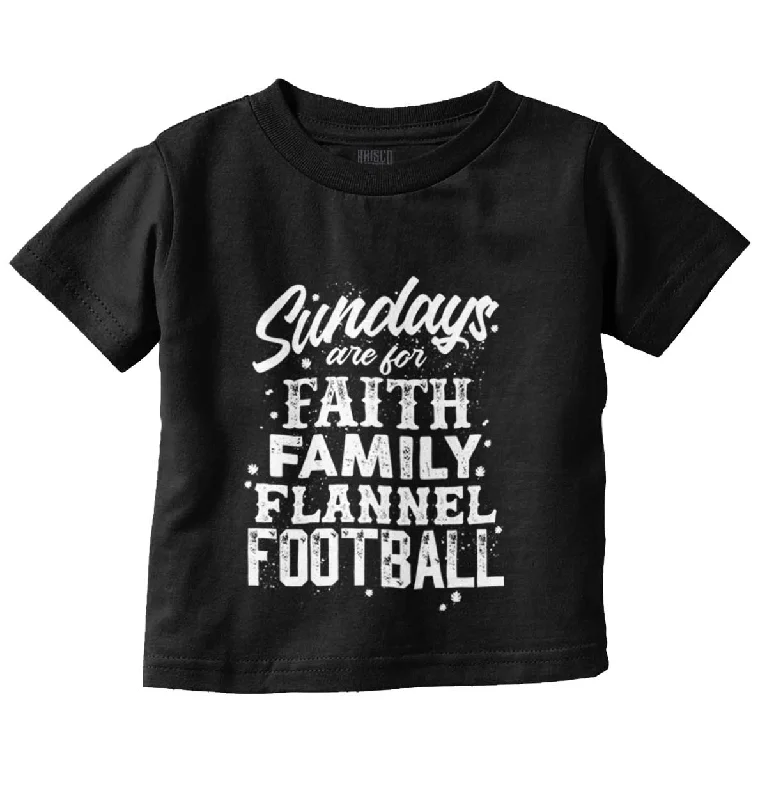 Faith Family Football Infant Toddler T Shirt