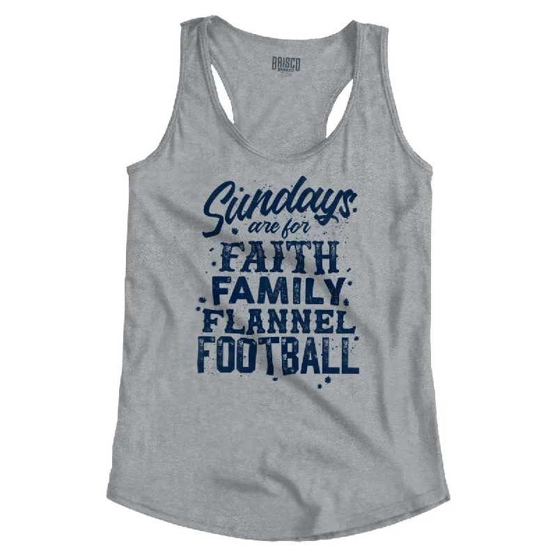 Epic Value Faith Family Football Racerback