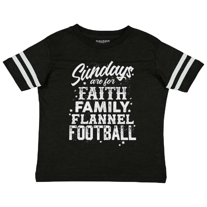 Faith Family Football Toddler Football Jersey T-shirt