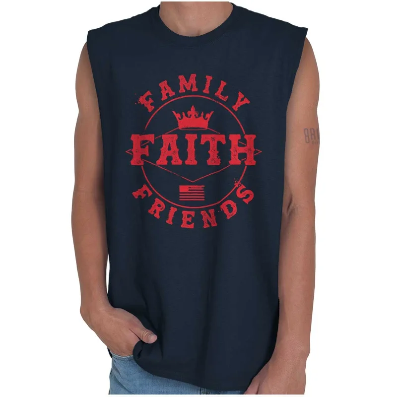 New Deals Faith Family Friends Sleeveless T Shirt