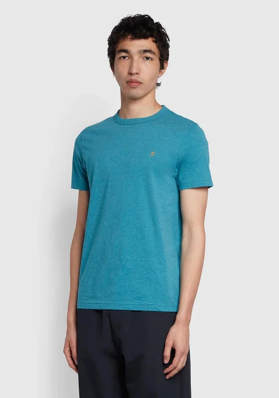 Limited Offer Farah Danny Organic Cotton T-Shirt, Marina Blue Marl