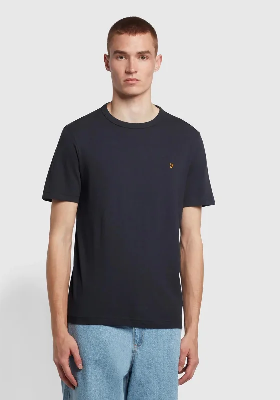 Don’t Miss Out Farah Danny Organic Cotton T-Shirt, True Navy