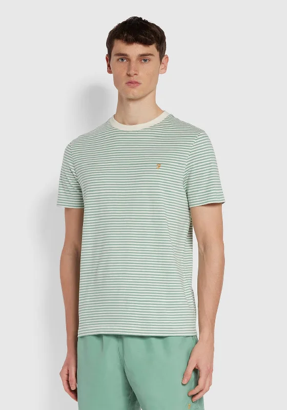 Weekend Bargains Await You Farah Daytona Organic T-Shirt, Jade Green