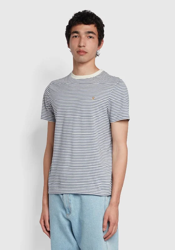 Best Choice Farah Daytona Striped T-Shirt, Battleship Blue