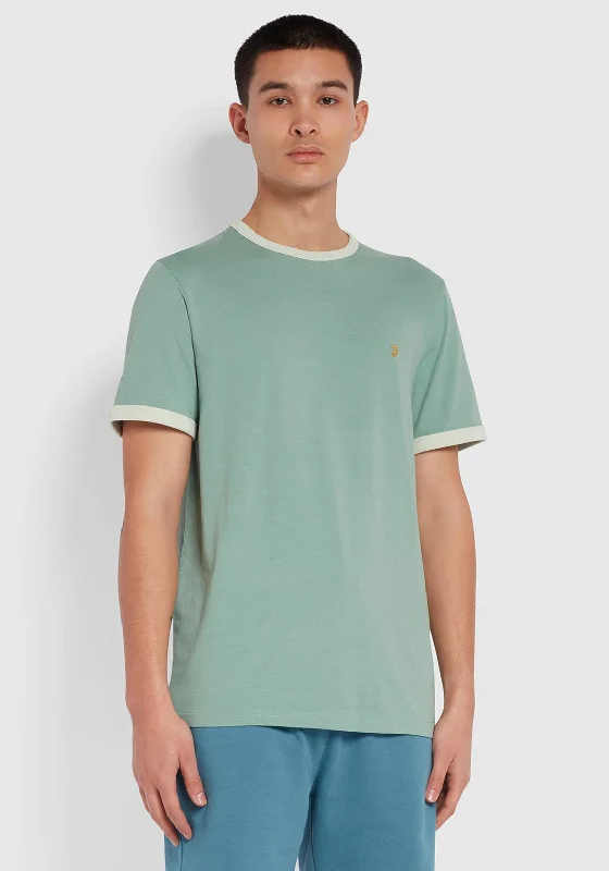Weekend Deals to Brighten Your Day Farah Groves Ringer Organic T-Shirt, Jade Green
