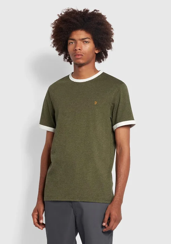 Lowest Price Farah Groves Ringer T-Shirt, Evergreen Marl