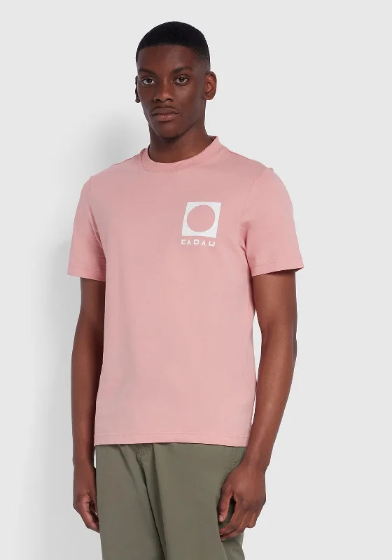 Weekend Shopping Extravaganza Farah Heads Organic Graphic T-Shirt, Pink Rose