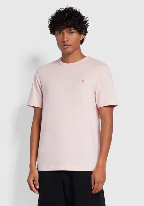 Limited Supply Farah Danny T-Shirt, Mid Pink Marl