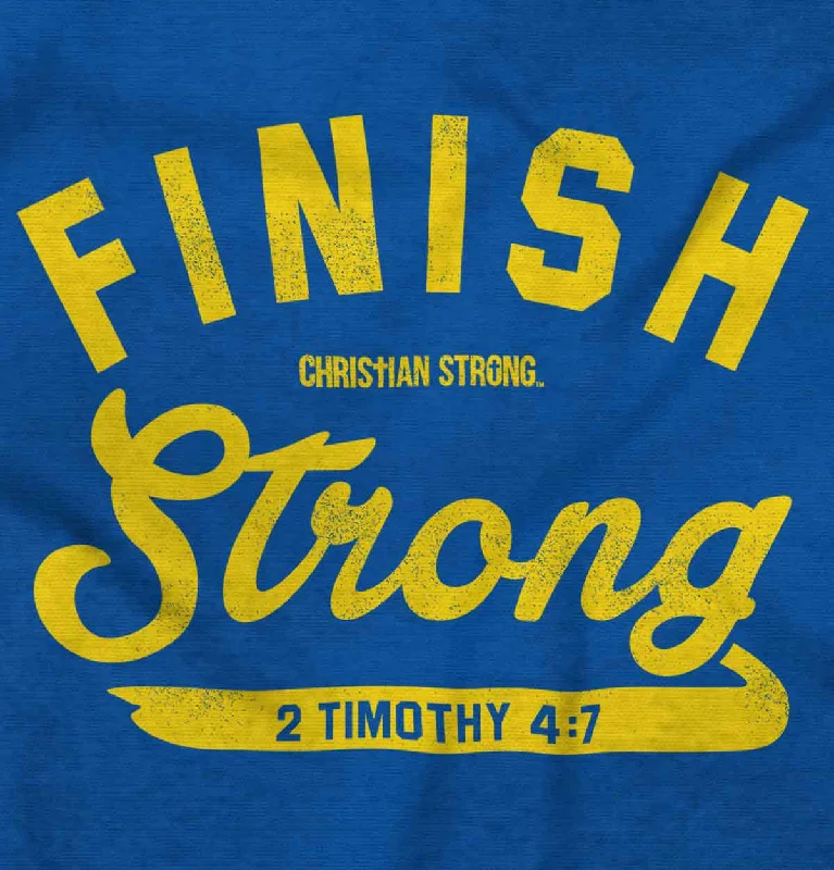 Lowest Rates Finish Strong Scripture Crop Top Tank