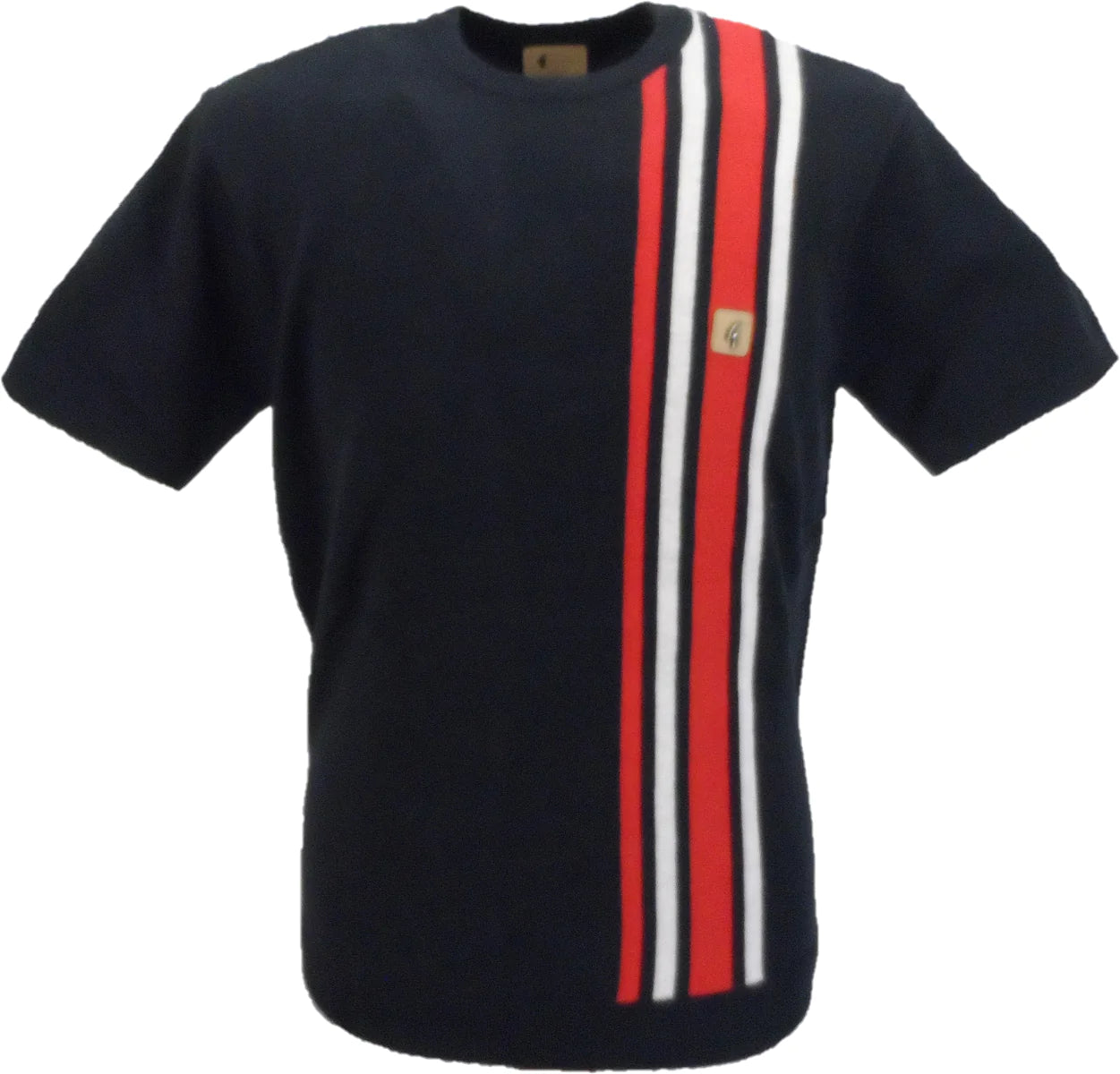 Best Seller Gabicci Vintage Men's Lewis V50GM17 SS Stripe T Shirt Navy Blue
