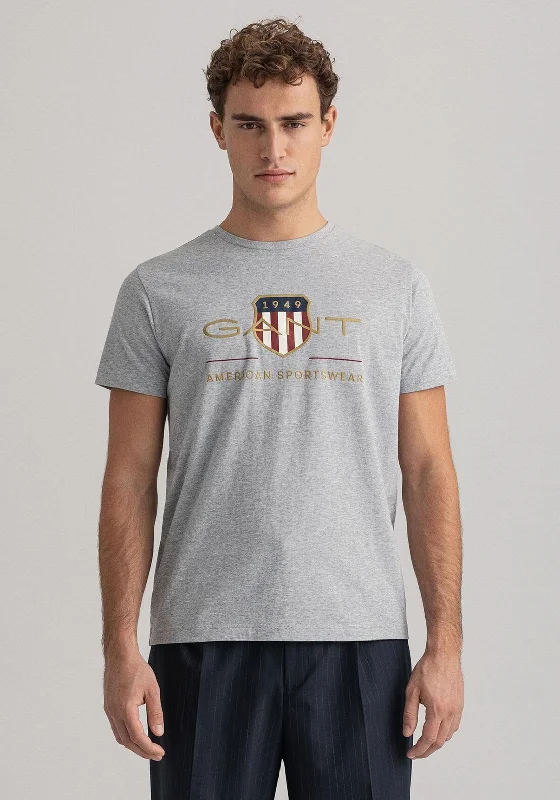 Overstock Sale Gant Archive Shield T-Shirt, Grey Melange