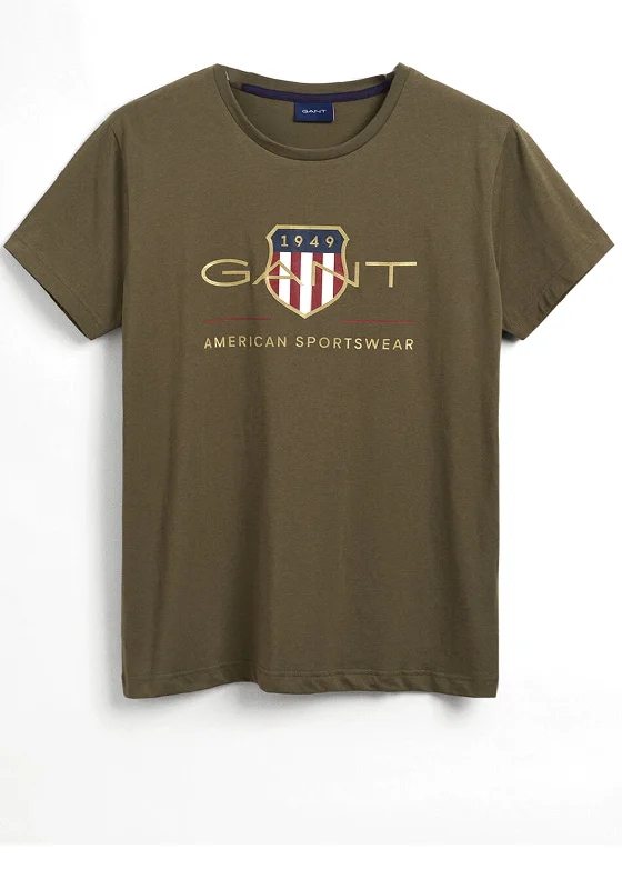 Price Drop Gant Archive Shield T-Shirt, Racing Green