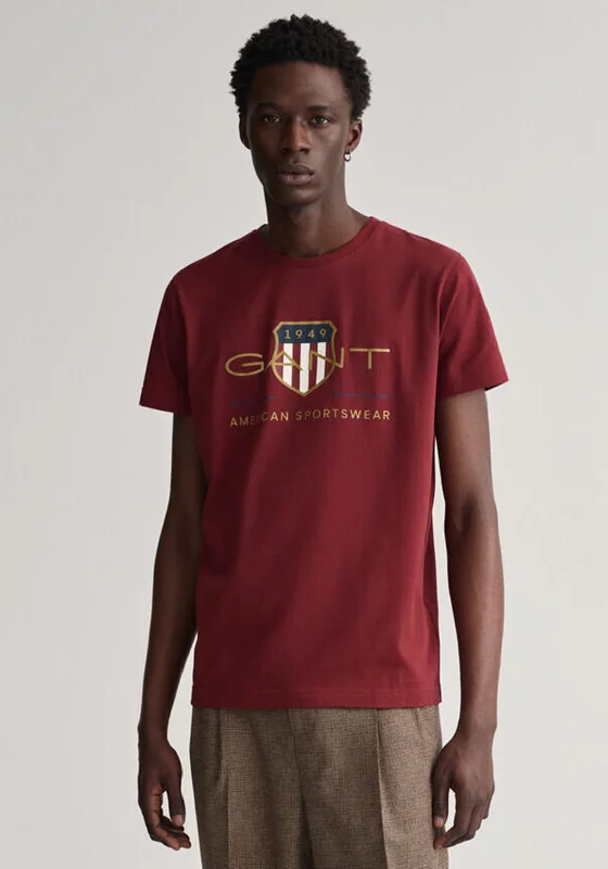 Reduced Prices Gant Archive Shield T-Shirt, Plumped Red