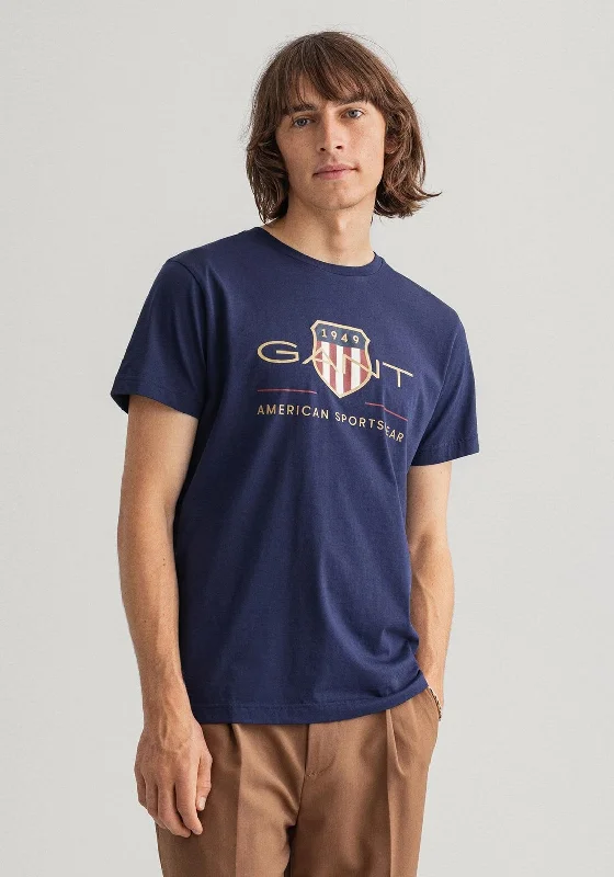 Midnight Madness Gant Archive Shield T-Shirt, Evening Blue