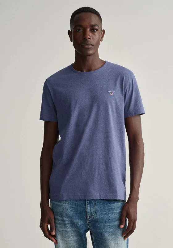 Huge Savings Gant Original Logo T-Shirt, Dark Jeansblue Melange