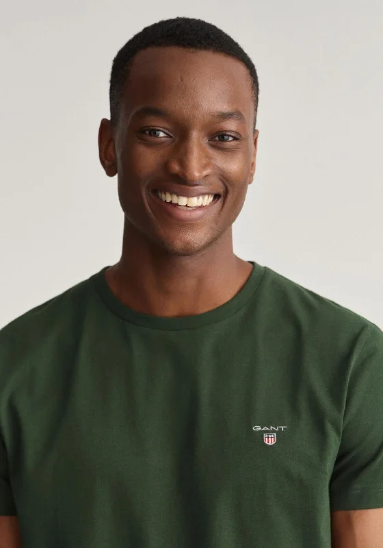 Act Fast Gant Original Logo T-Shirt, Storm Green