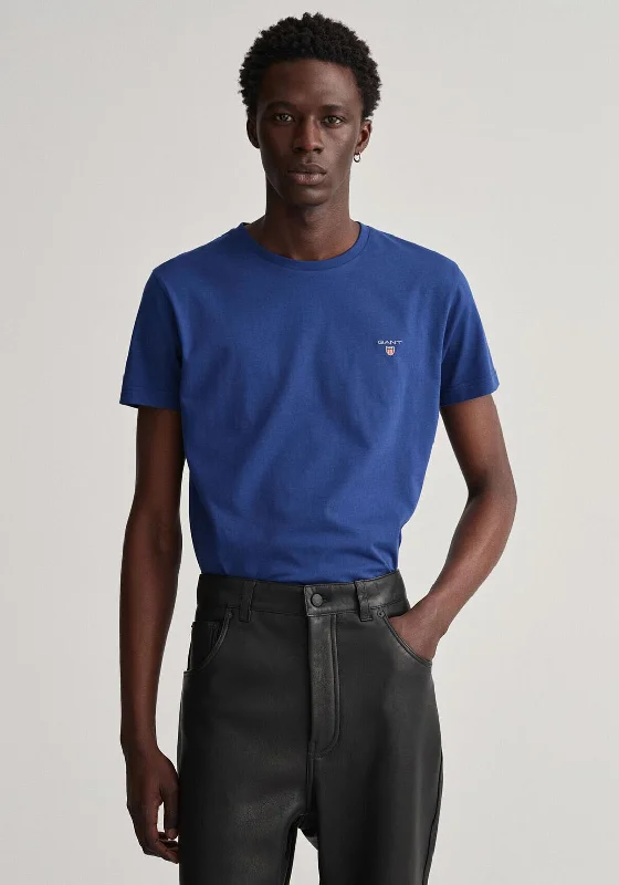 Amazing Deals Gant Original Logo T-Shirt, Deep Blue
