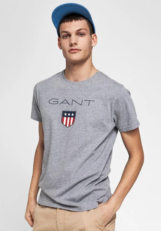 Limited Quantity Gant Shield T-Shirt, Grey Melange