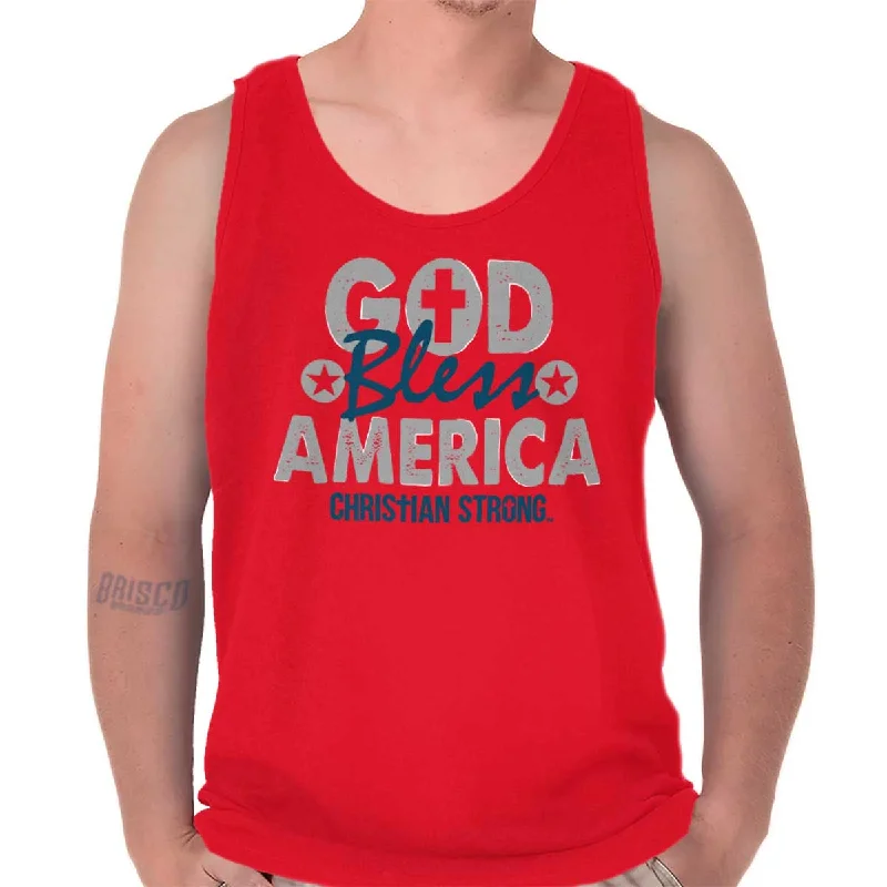 New Markdowns God Bless Patriotic Tank Top