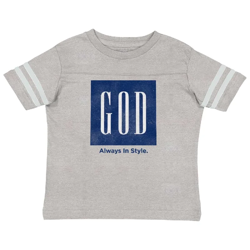 God In Style Toddler Football Jersey T-shirt