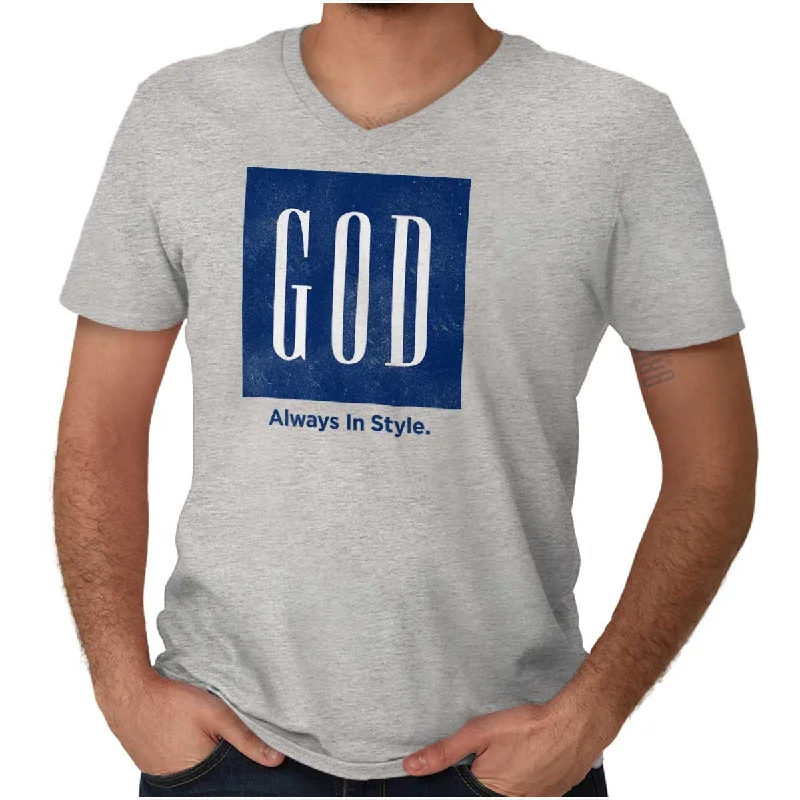 God In Style V-Neck T Shirt