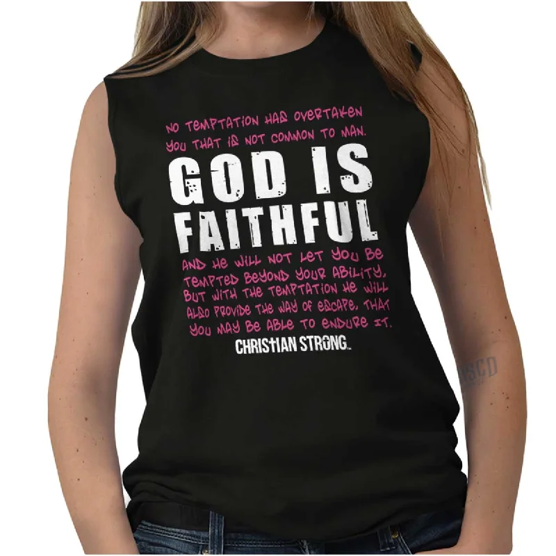 Midnight Sale God is Faithful Sleeveless T-Shirt