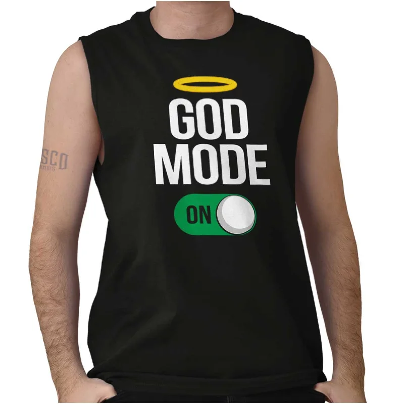 Fantastic Offers God Mode On Sleeveless T Shirt