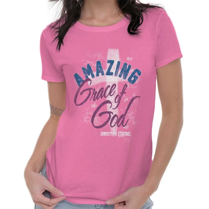 Act Now Grace of God Ladies T Shirt