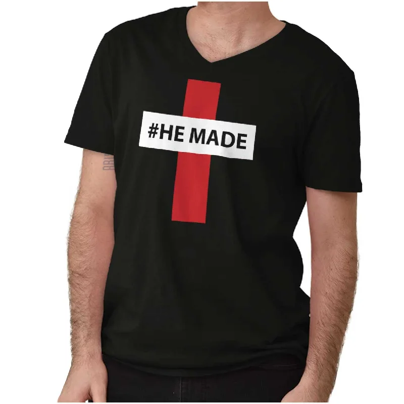 Hashtag Religious V-Neck T Shirt