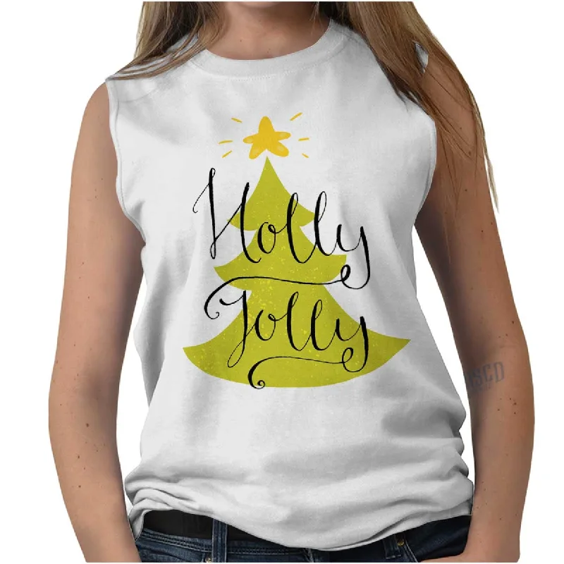Weekend Offers That Amaze Holly Jolly Sleeveless T-Shirt