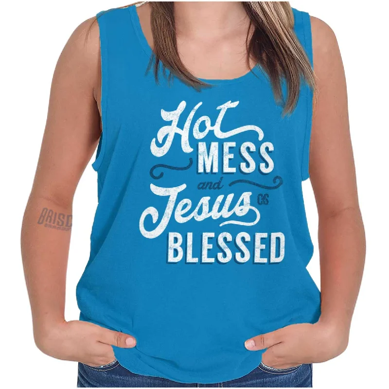 Markdown Madness Hot Mess Blessed Tank Top