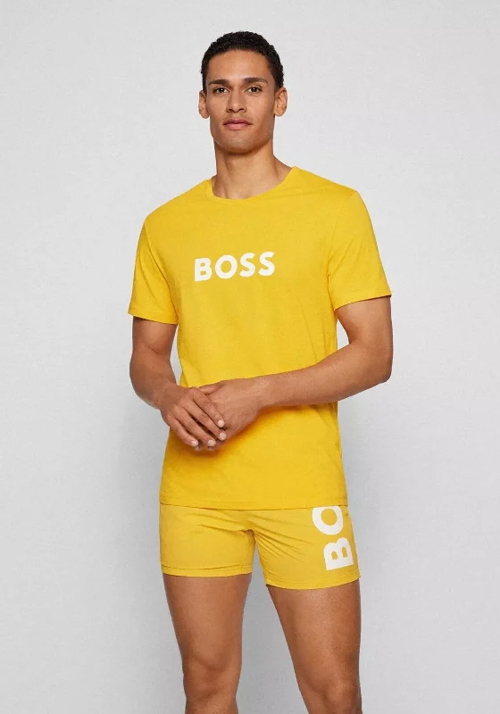Epic Value Hugo Boss Relaxed Fit Contrasting Logo T-Shirt, Yellow