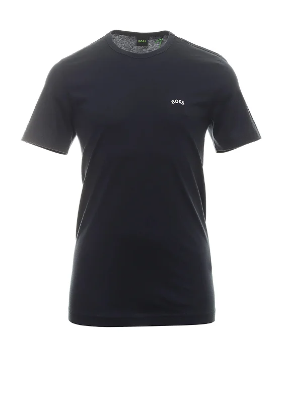 YEAR-End Sale Hugo Boss Curved Logo T-Shirt, Navy