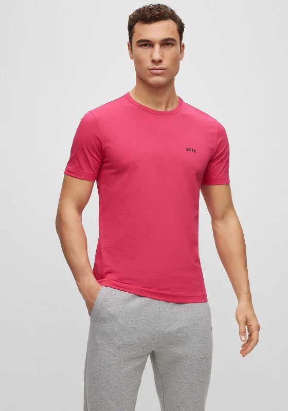 Act Now Hugo Boss Curved Logo T-Shirt, Pink