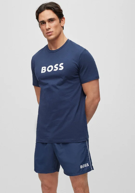 Blowout Deals Hugo Boss Contrast Logo T-Shirt, Dark Blue