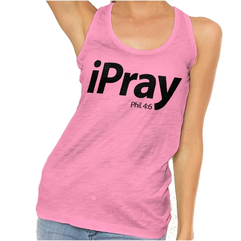 Hurry In I Pray Philippians Racerback Tank