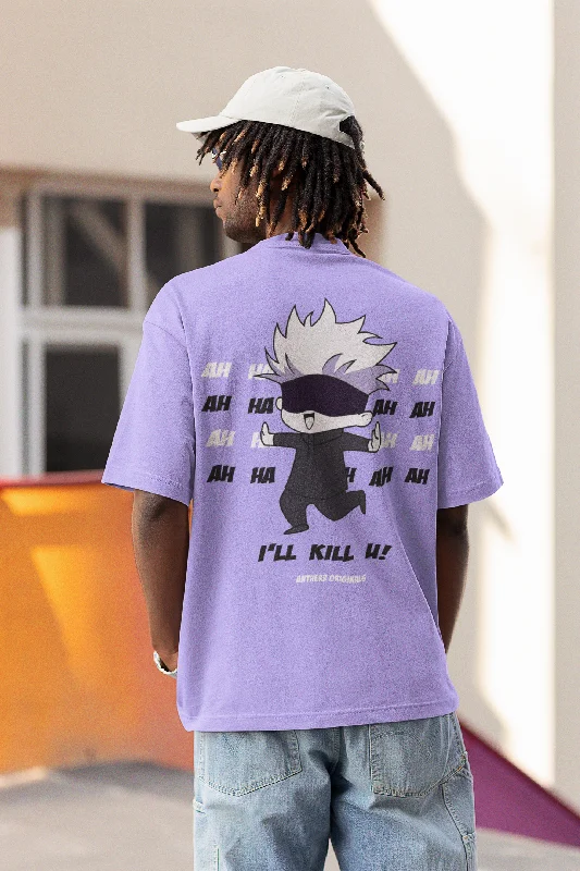 Grand Opening Sale I'll Kill You: Chibi Jujutsu Kaisen: Anime- Oversized T-Shirts