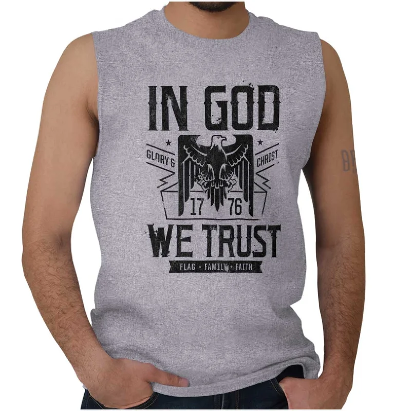 Best Bargains In God We Trust Sleeveless T Shirt