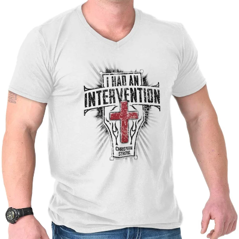 Intervention V-Neck T Shirt