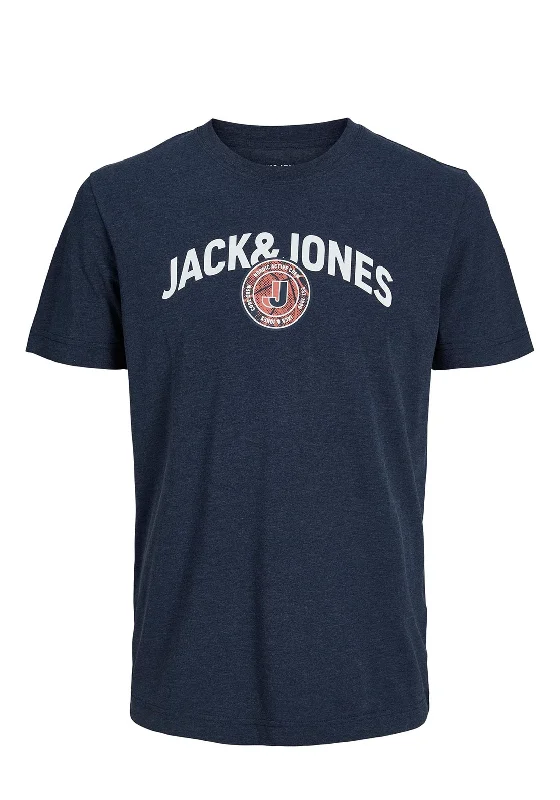 Value Deals Jack and Jones Mens Short Sleeve Logo T-Shirt, Navy Blazer
