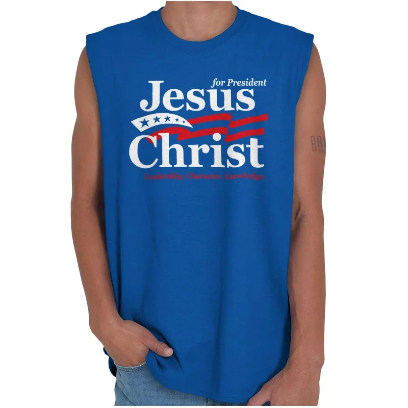 Fantastic Offers Jesus Christ For President Sleeveless T-Shirt