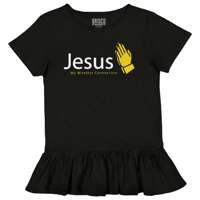 Jesus Connection Toddler Ruffle Bottom T-shirt