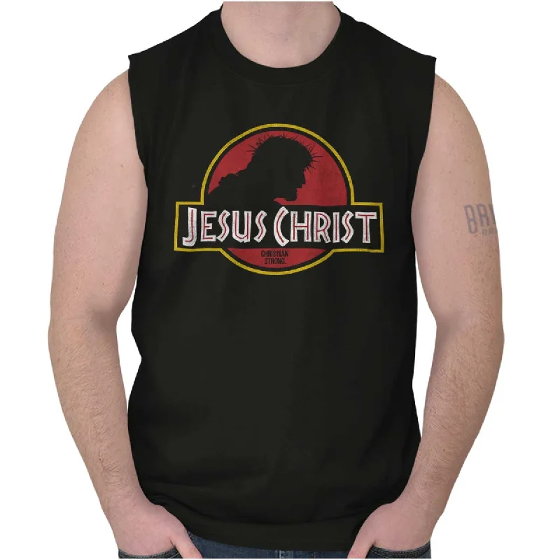 Great Deals Jesus Jurassic Christ Sleeveless T Shirt