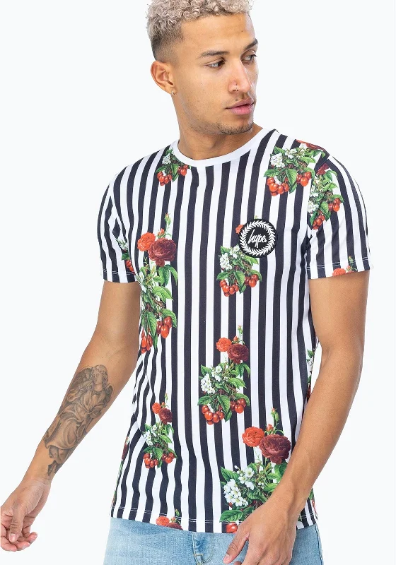 Weekend Discounts You Deserve Hype Floral Stripe T-Shirt, Multi