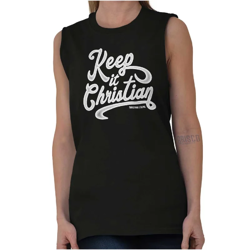 Exclusive Savings Keeping It Christian Sleeveless T Shirt