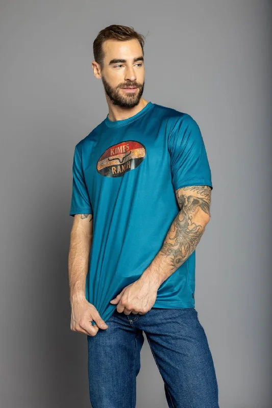 Crazy Deals Kimes Ranch Mens American Standard Tech Tee Blue Polyester Blend S/S T-Shirt Crazy Deals Kimes Ranch Mens American Standard Tech Tee Blue Polyester Blend S/S T-Shirt