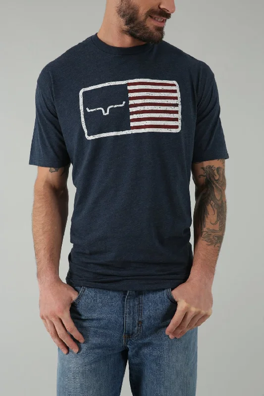 Savings Galore Kimes Ranch Mens American Trucker Tee Navy Cotton Blend S/S T-Shirt