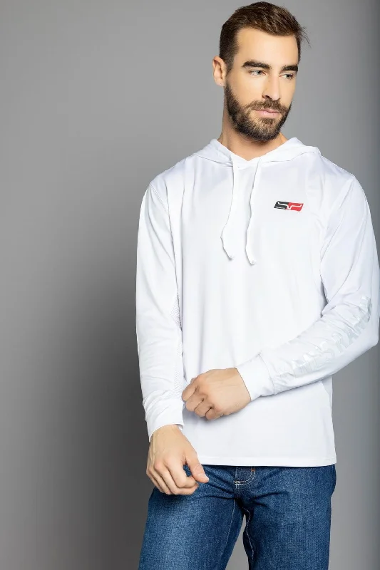 Final Clearance Kimes Ranch Mens Ninja Hood Tech Tee White Poly/Spandex L/S T-Shirt Final Clearance Kimes Ranch Mens Ninja Hood Tech Tee White Poly/Spandex L/S T-Shirt